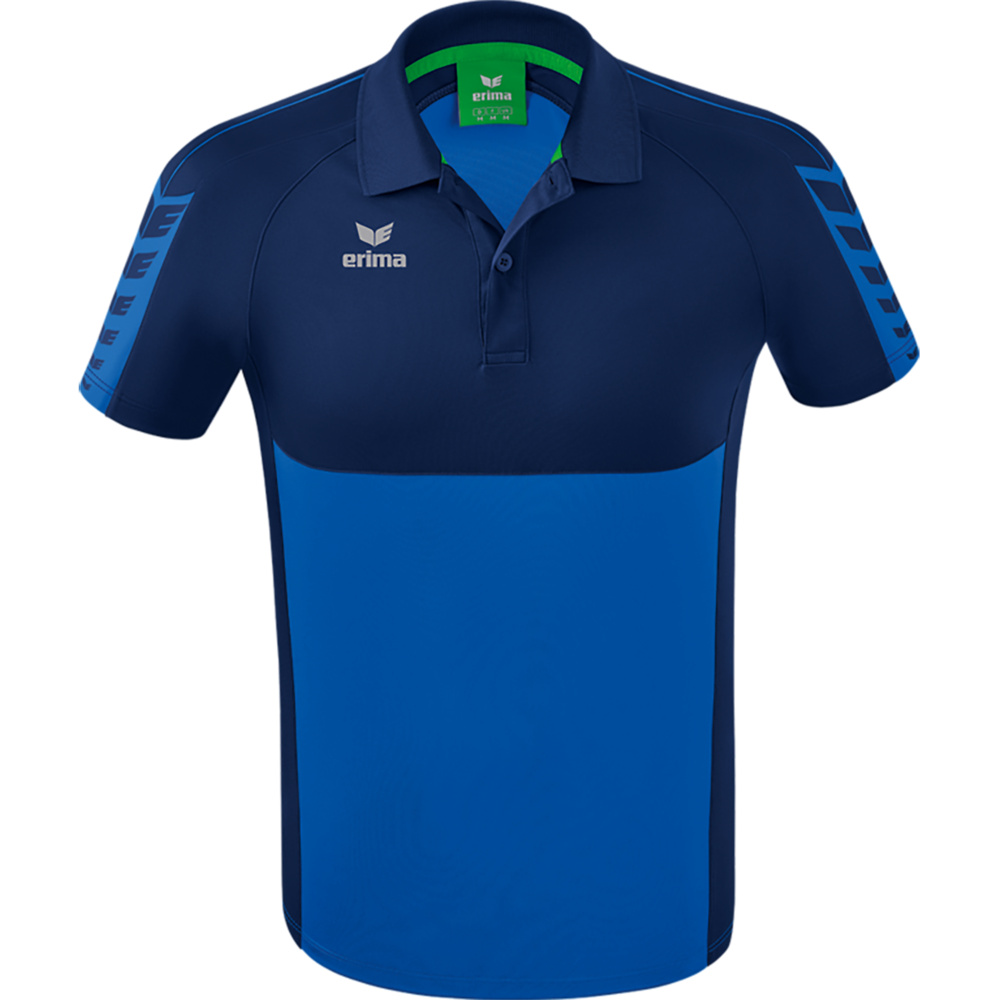 ERIMA SIX WINGS POLO-SHIRT, NEW ROYAL-NEW NAVY MEN. 