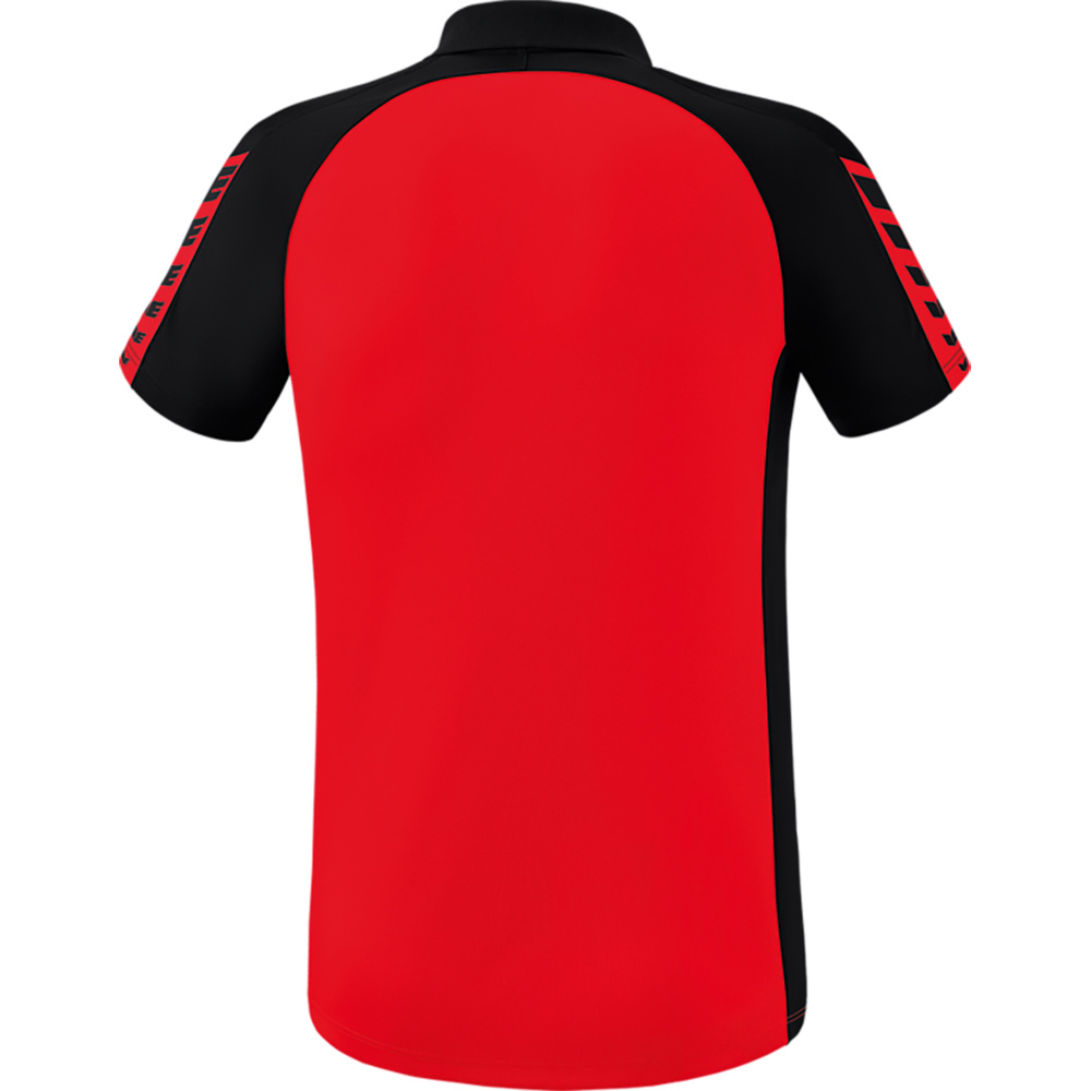 ERIMA SIX WINGS POLO-SHIRT, RED-BLACK MEN. 