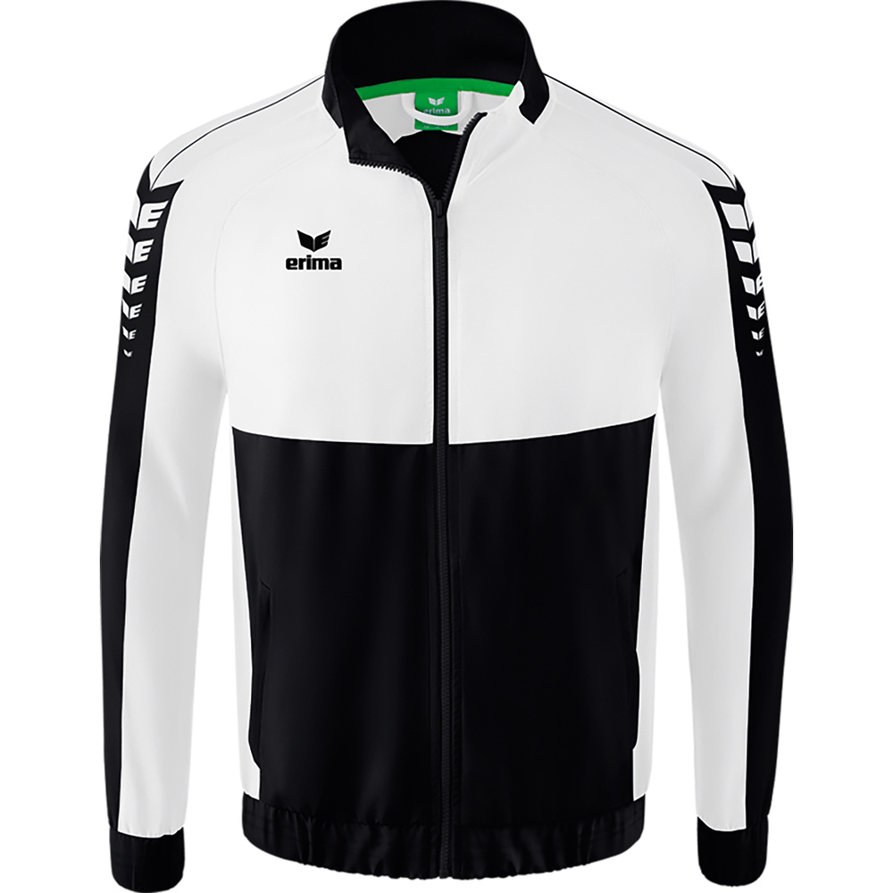 ERIMA SIX WINGS PRESENTATION JACKET, BLACK-WHITE KIDS. 