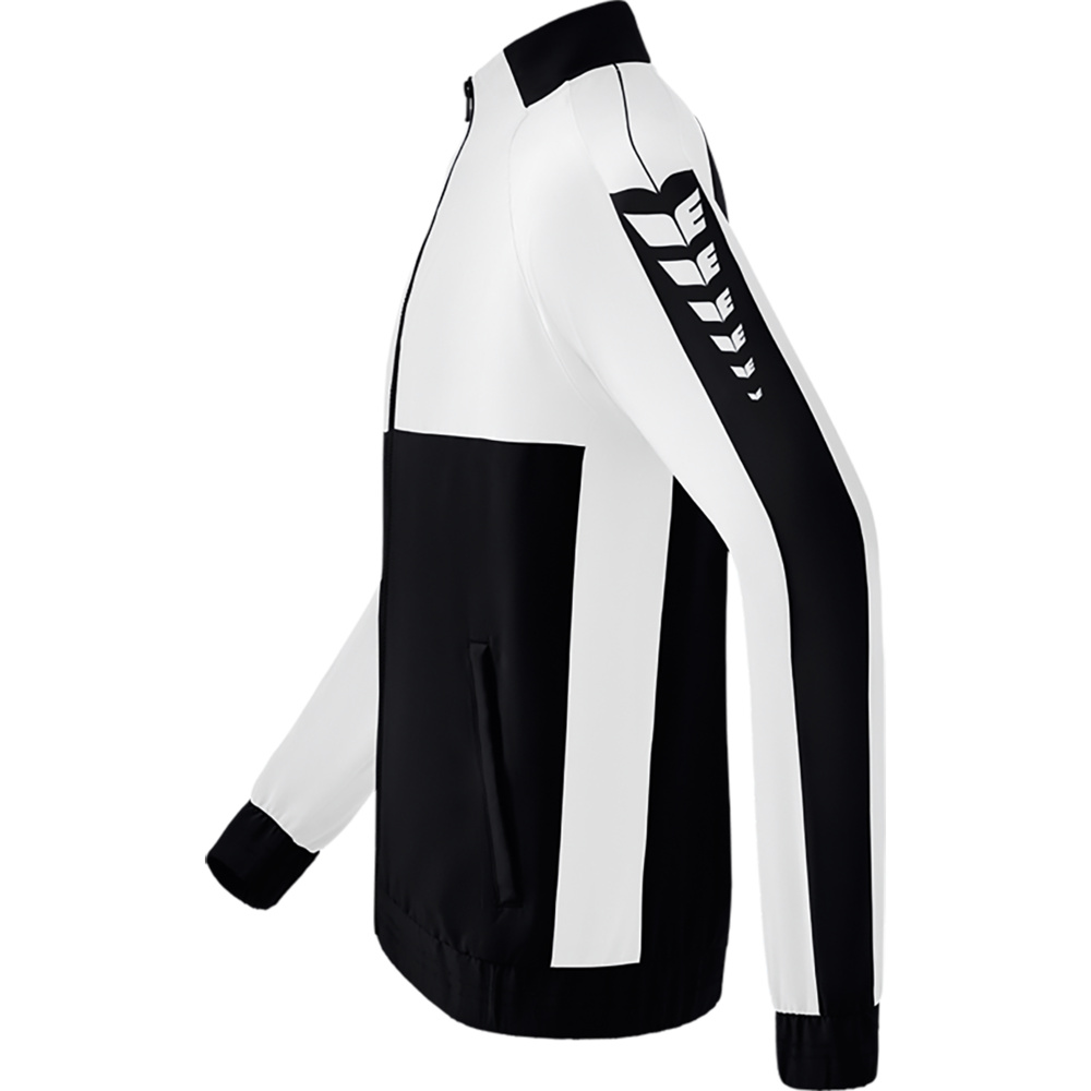 ERIMA SIX WINGS PRESENTATION JACKET, BLACK-WHITE KIDS. 