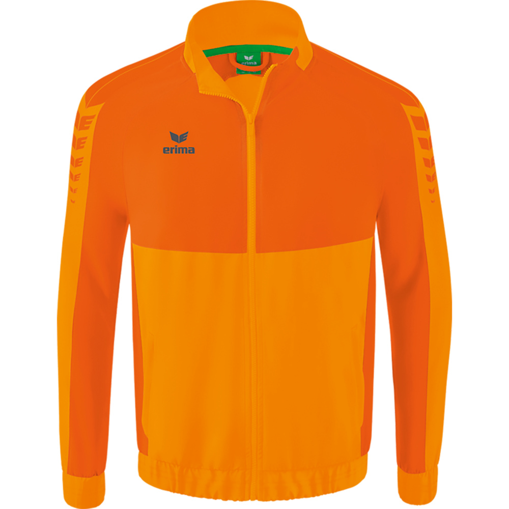 ERIMA SIX WINGS PRESENTATION JACKET, NEW ORANGE-ORANGE KIDS. 