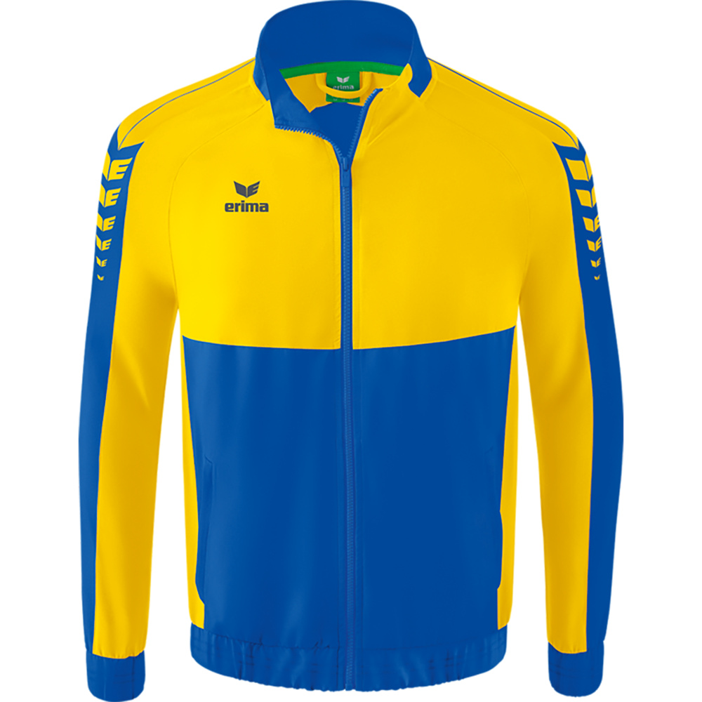 ERIMA SIX WINGS PRESENTATION JACKET, NEW ROYAL-YELLOW KIDS. 