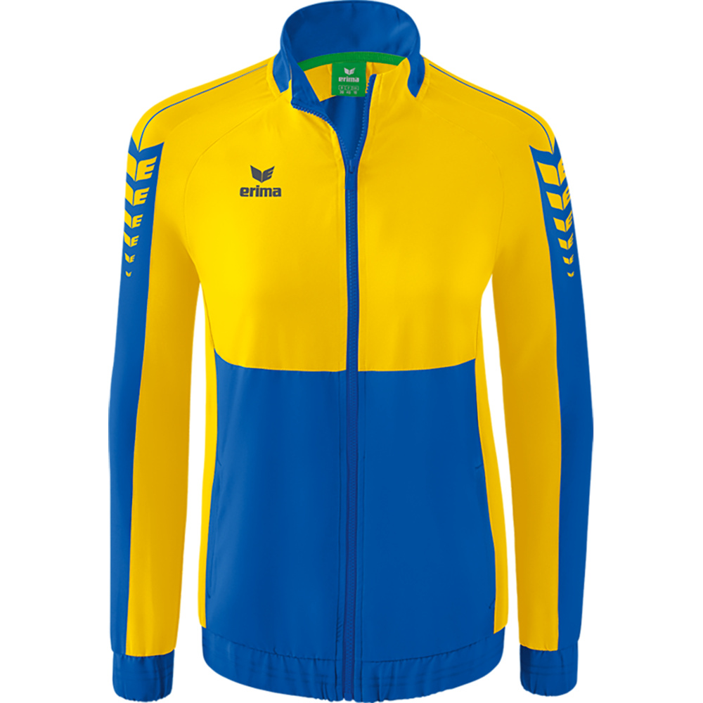 ERIMA SIX WINGS PRESENTATION JACKET, NEW ROYAL-YELLOW WOMEN. 