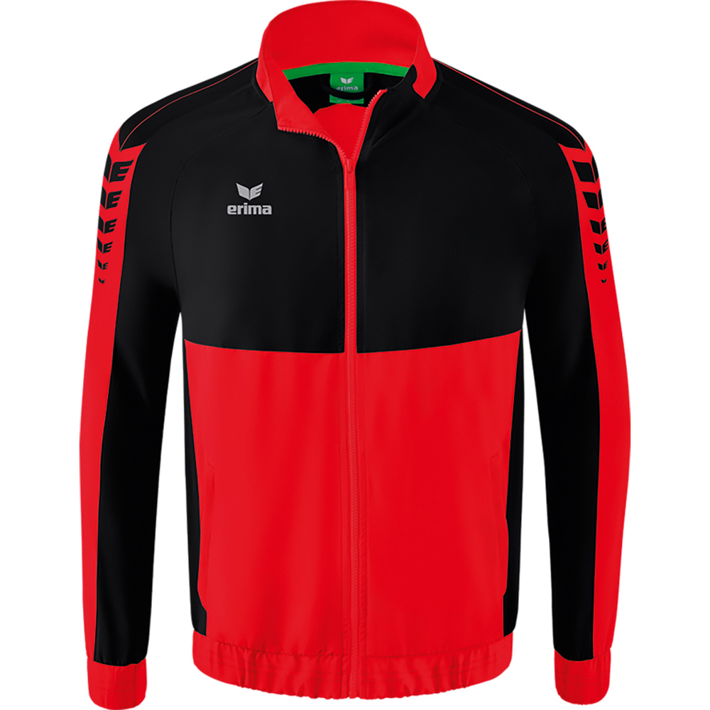 ERIMA SIX WINGS PRESENTATION JACKET, RED-BLACK KIDS. 