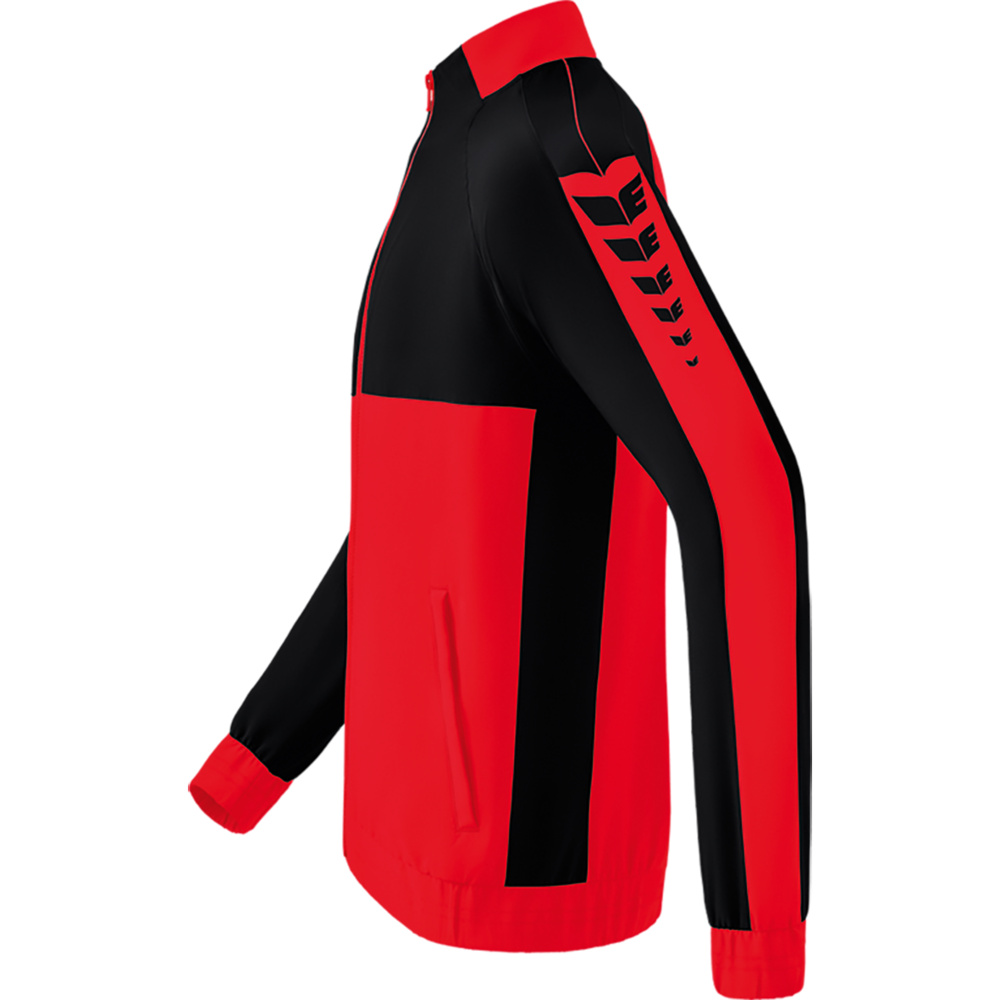 ERIMA SIX WINGS PRESENTATION JACKET, RED-BLACK KIDS. 