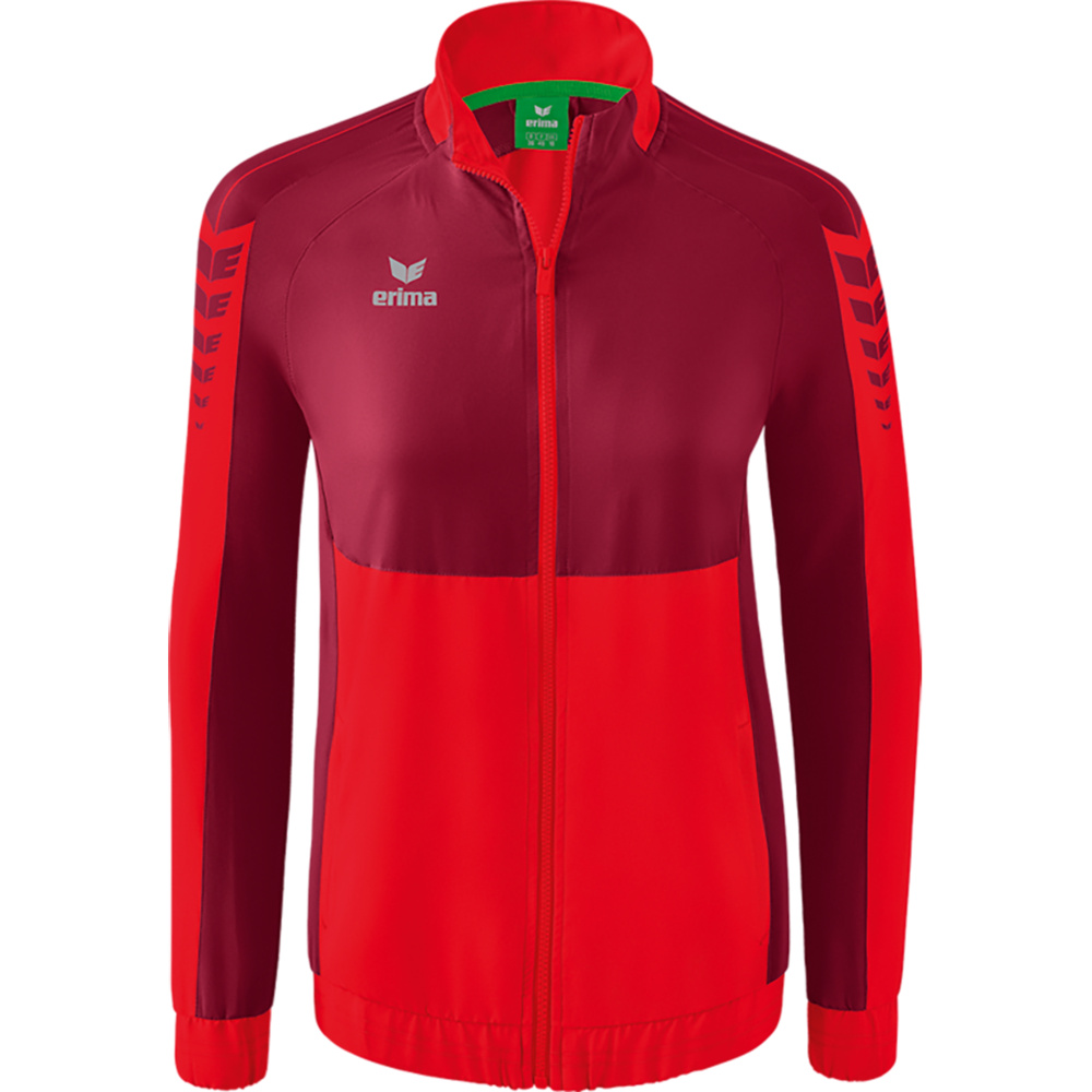 ERIMA SIX WINGS PRESENTATION JACKET, RED-BORDEAUX WOMEN. 