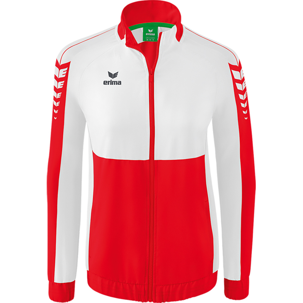 ERIMA SIX WINGS PRESENTATION JACKET, RED-WHITE WOMEN. 