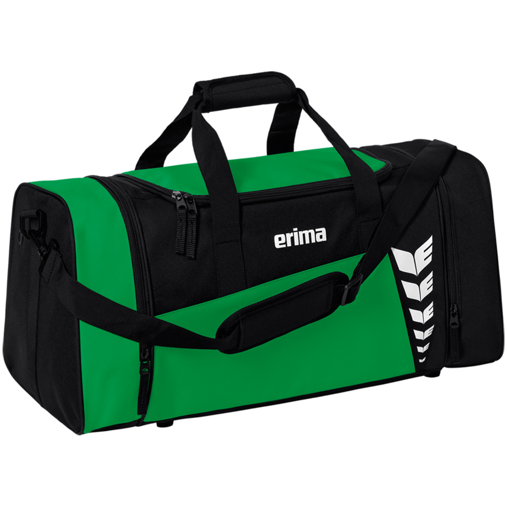 ERIMA SIX WINGS SPORTS BAG, EMERALD-BLACK. 