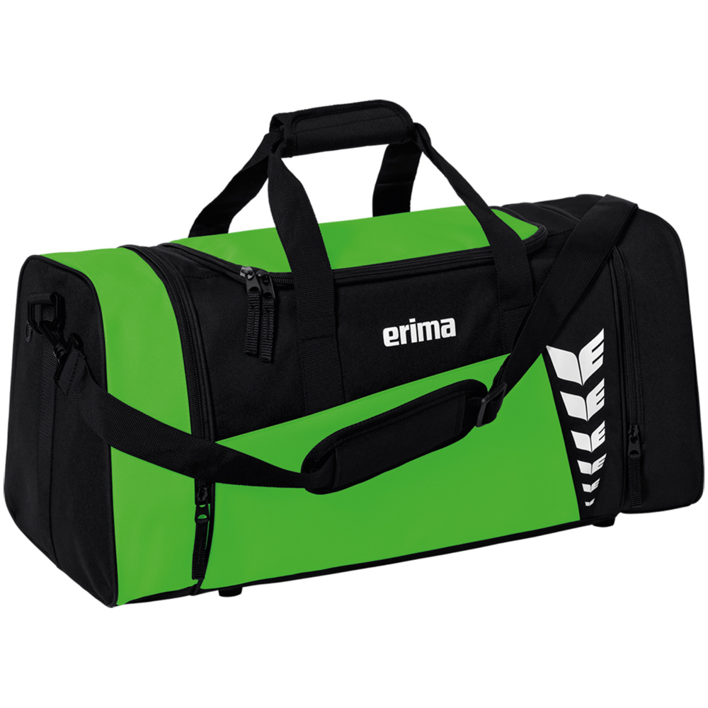 ERIMA SIX WINGS SPORTS BAG, GREEN-BLACK. 