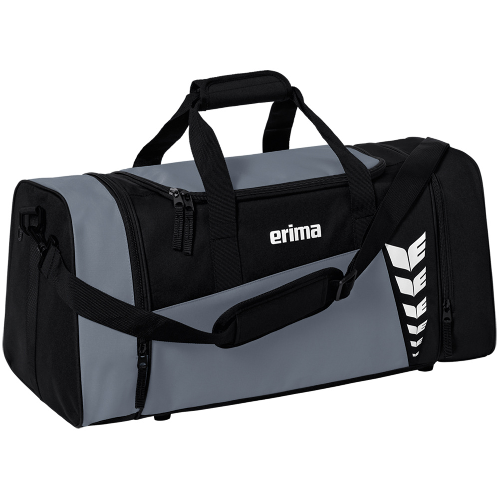 ERIMA SIX WINGS SPORTS BAG, SLATE GREY-BLACK. 