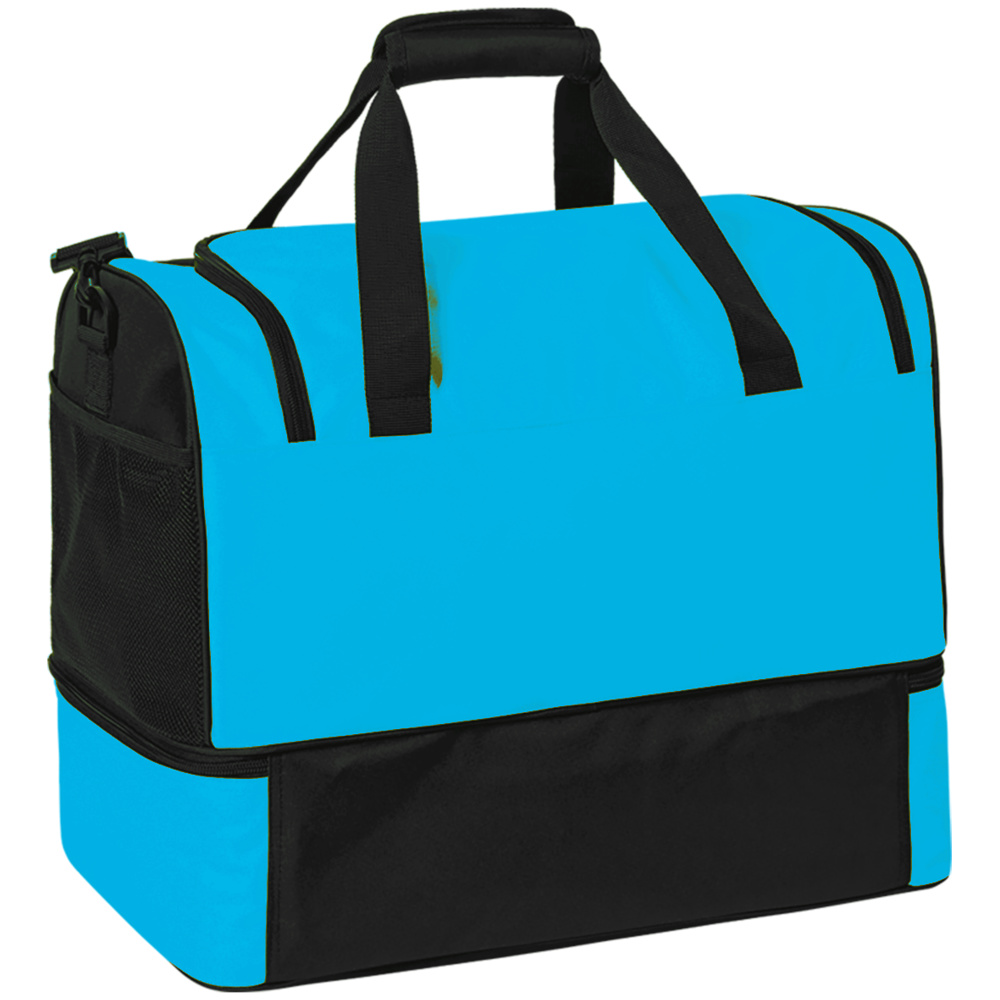 ERIMA SIX WINGS SPORTS BAG WITH BOTTOM COMPARTMENT, CURACAO-BLACK. 
