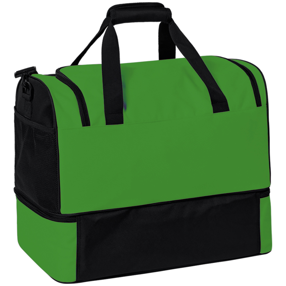 ERIMA SIX WINGS SPORTS BAG WITH BOTTOM COMPARTMENT, EMERALD-BLACK. 
