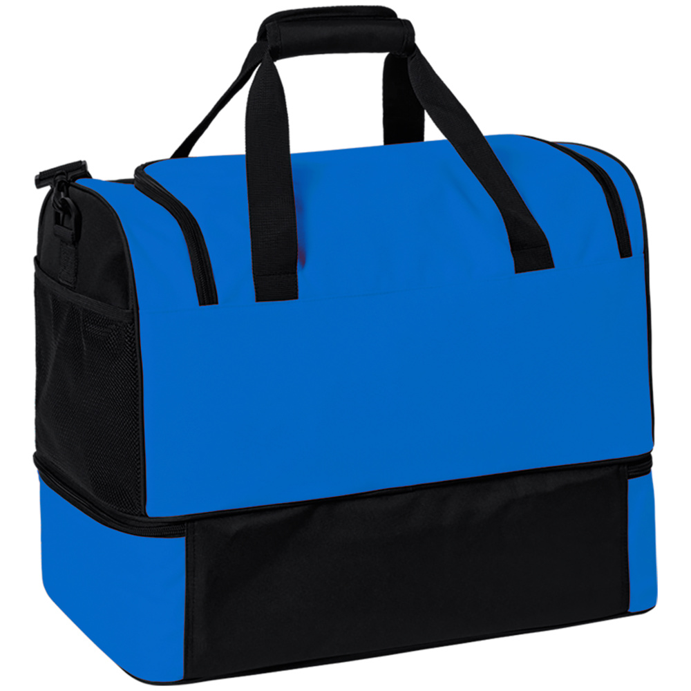ERIMA SIX WINGS SPORTS BAG WITH BOTTOM COMPARTMENT, NEW ROYAL-BLACK. 