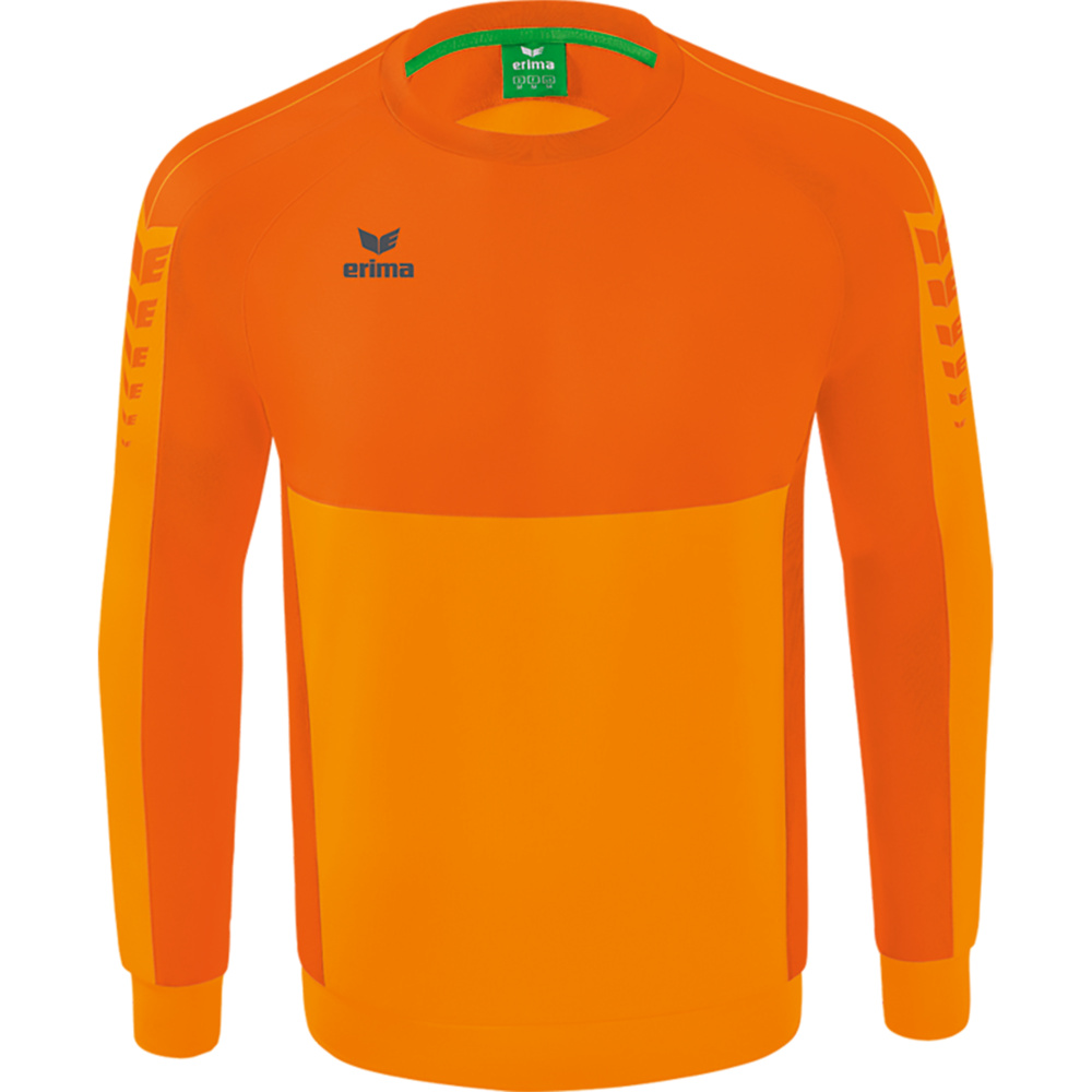 ERIMA SIX WINGS SWEATSHIRT, NEW ORANGE-ORANGE KIDS. 