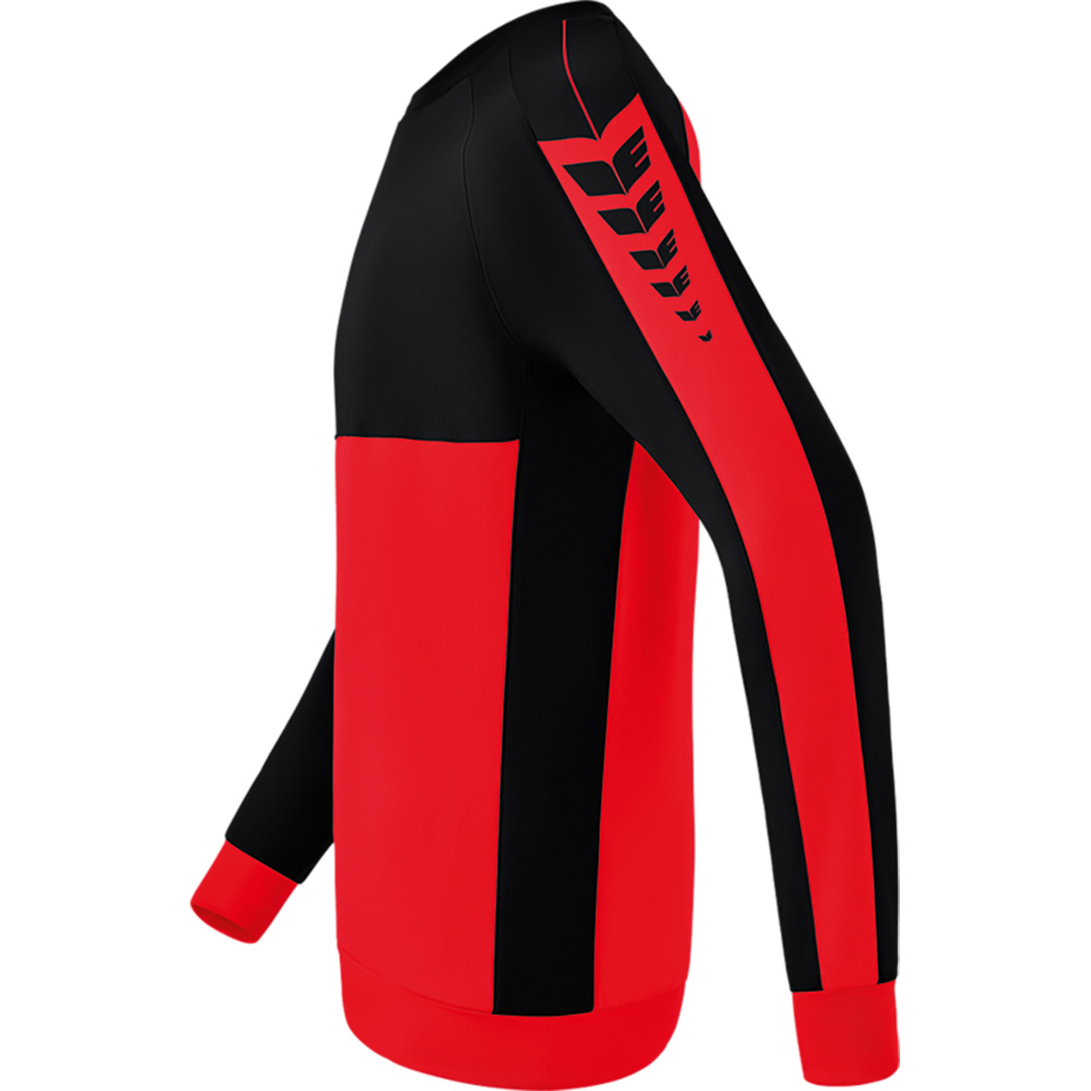 ERIMA SIX WINGS SWEATSHIRT, RED-BLACK KIDS. 