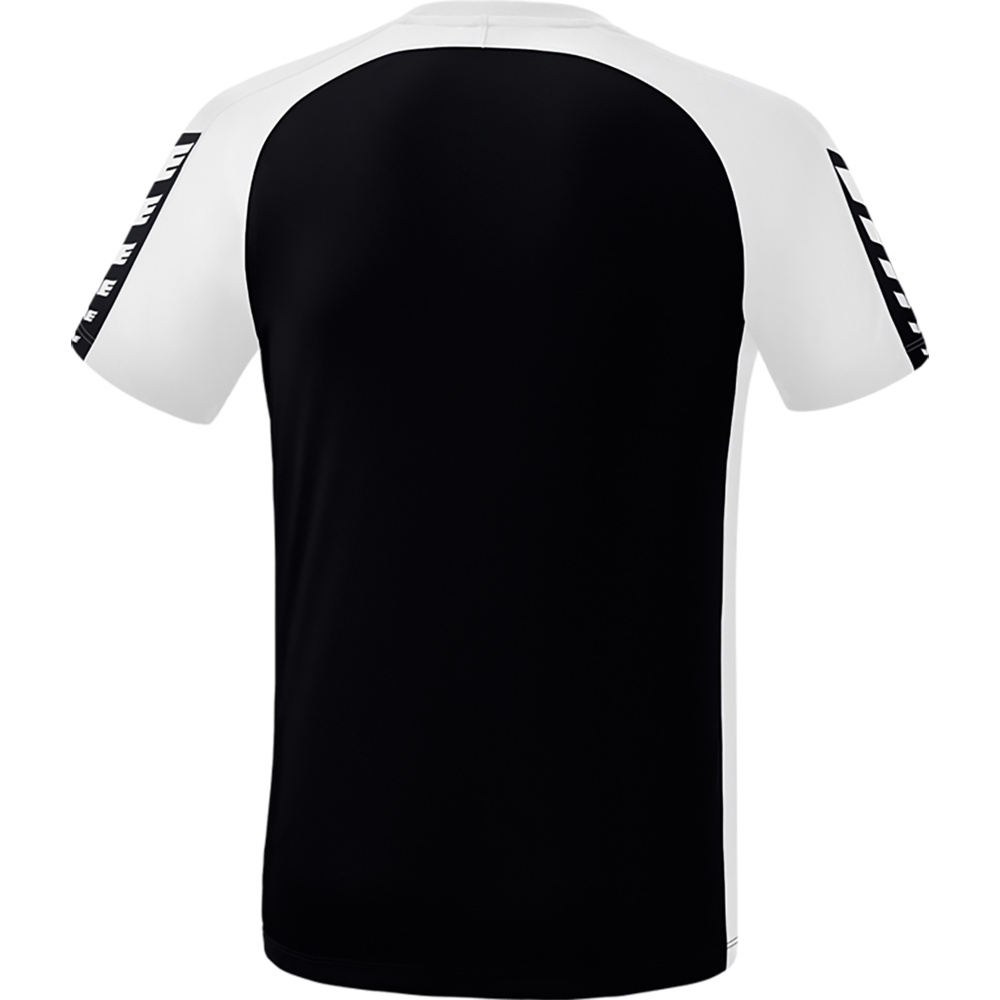 ERIMA SIX WINGS T-SHIRT SHORT SLEEVE, BLACK-WHITE MEN. 