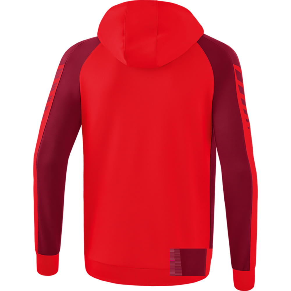 ERIMA SIX WINGS TRAINING JACKET WITH HOOD, RED-BORDEAUX MEN. 