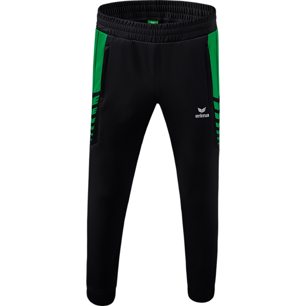 ERIMA SIX WINGS WORKER PANTS, BLACK-EMERALD KIDS. 