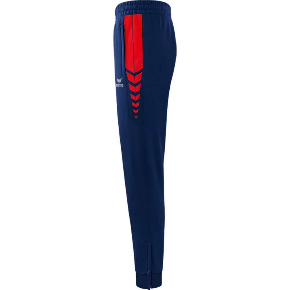 ERIMA SIX WINGS WORKER PANTS, NEW NAVY-RED KIDS. 