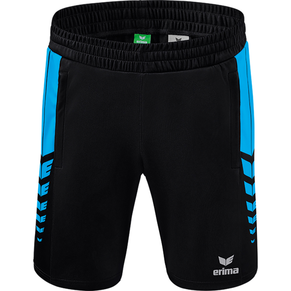 ERIMA SIX WINGS WORKER SHORTS, BLACK-CURACAO KIDS. 