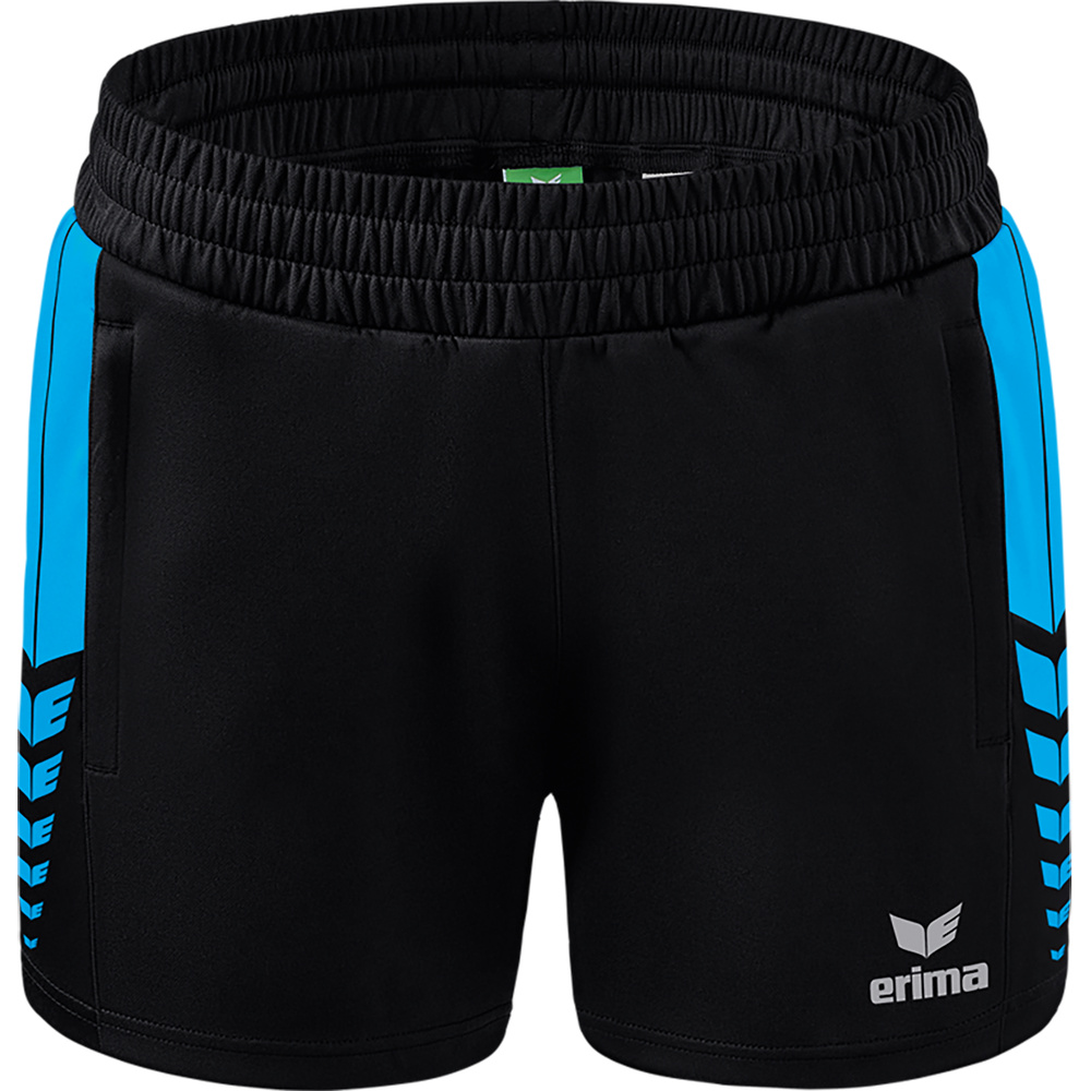 ERIMA SIX WINGS WORKER SHORTS, BLACK-CURACAO WOMEN. 