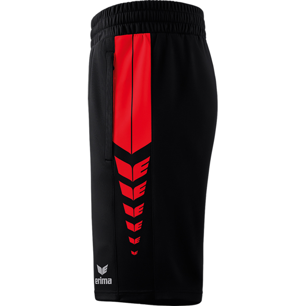 ERIMA SIX WINGS WORKER SHORTS, BLACK-RED MEN. 