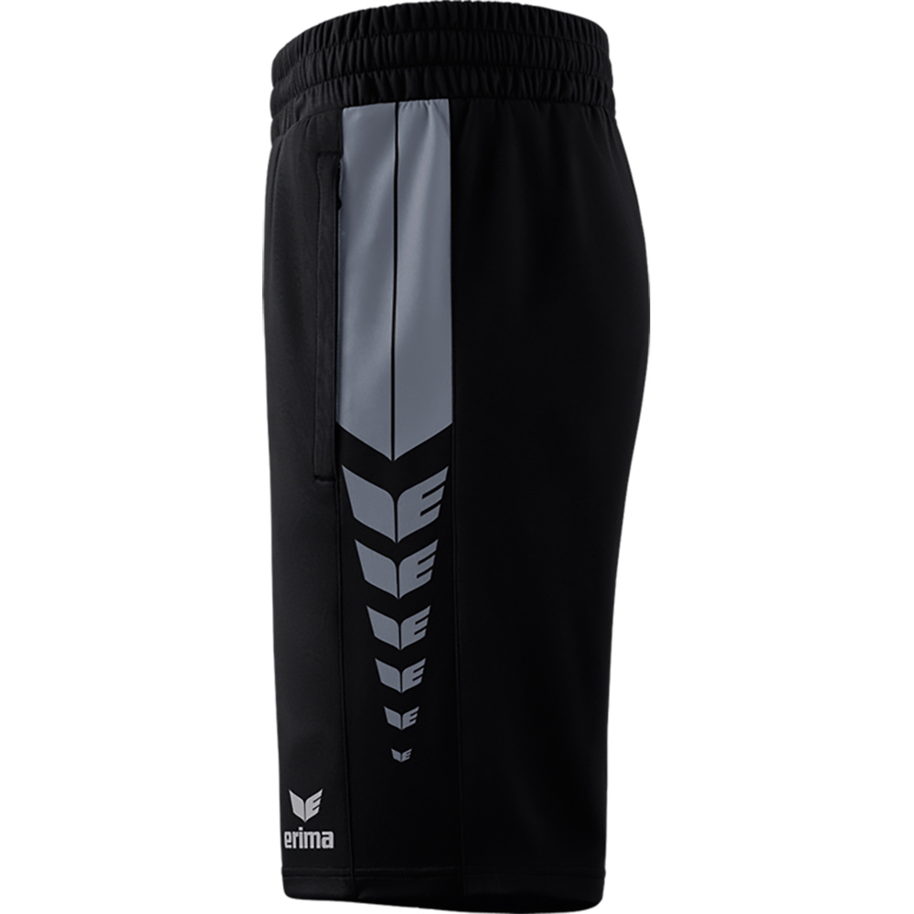 ERIMA SIX WINGS WORKER SHORTS, BLACK-SLATE GREY KIDS. 