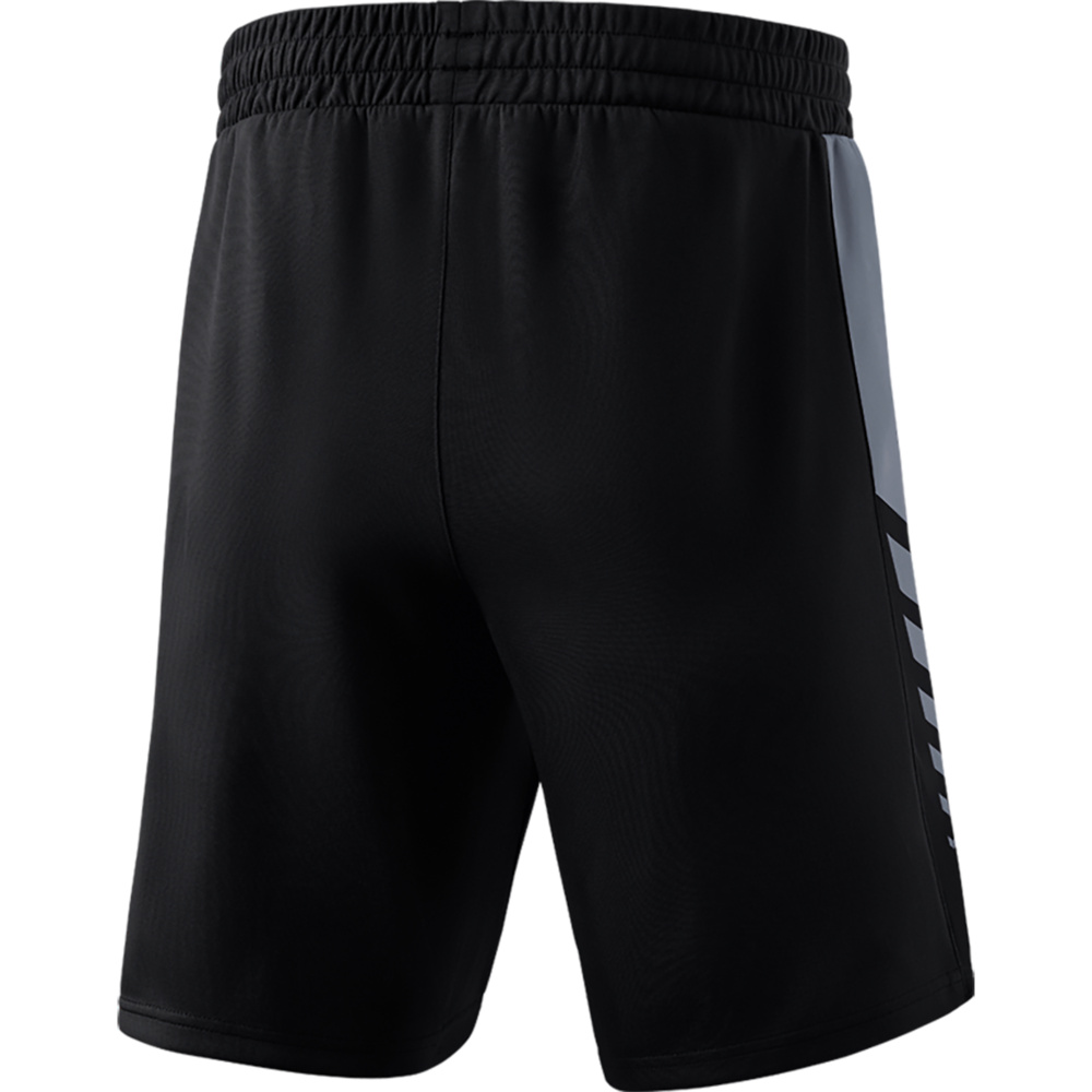 ERIMA SIX WINGS WORKER SHORTS, BLACK-SLATE GREY MEN. 