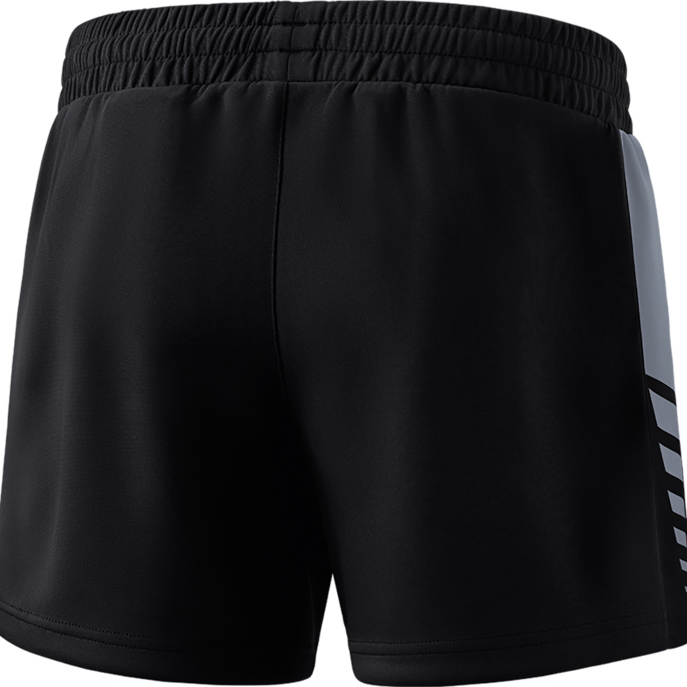 ERIMA SIX WINGS WORKER SHORTS, BLACK-SLATE GREY WOMEN. 