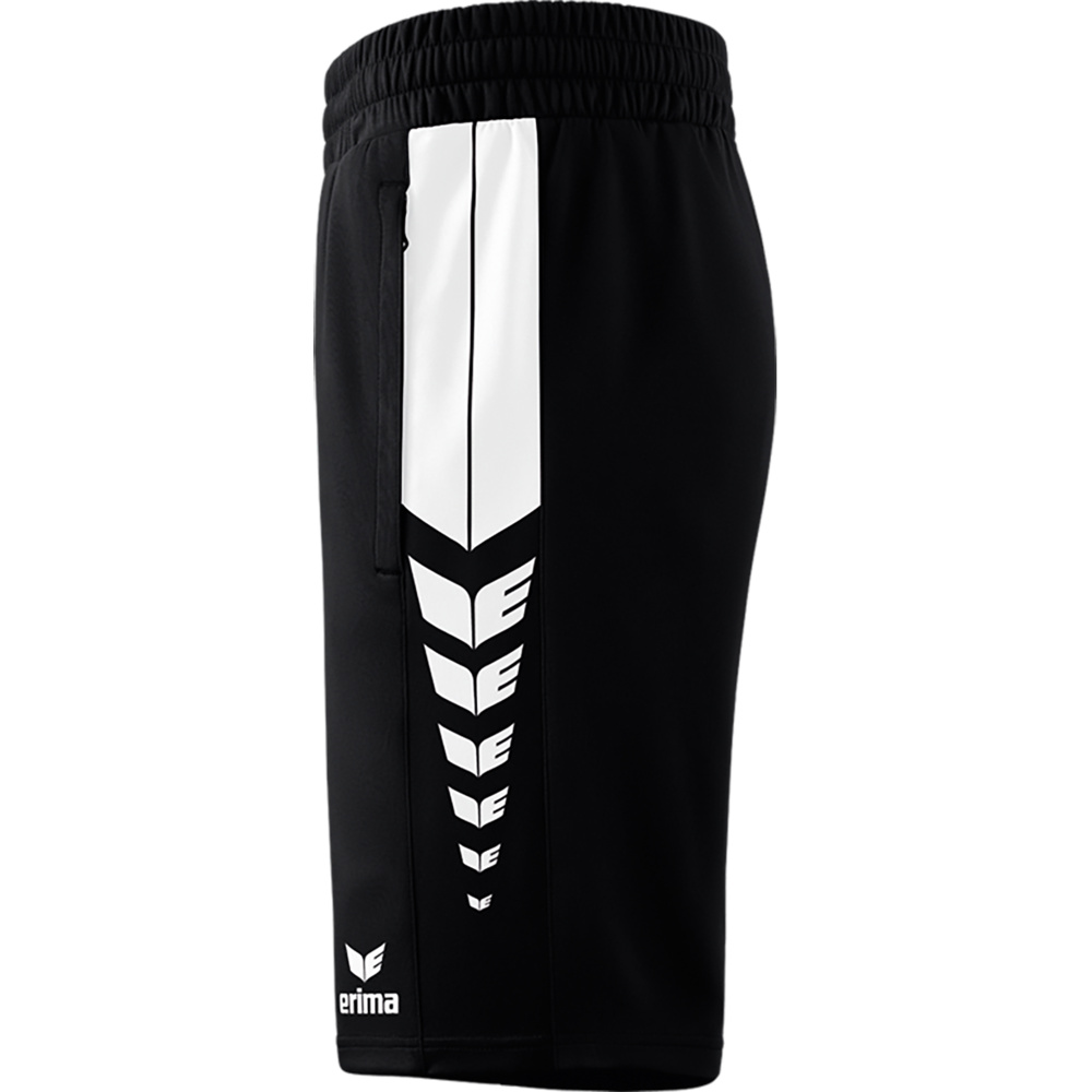 ERIMA SIX WINGS WORKER SHORTS, BLACK-WHITE KIDS. 