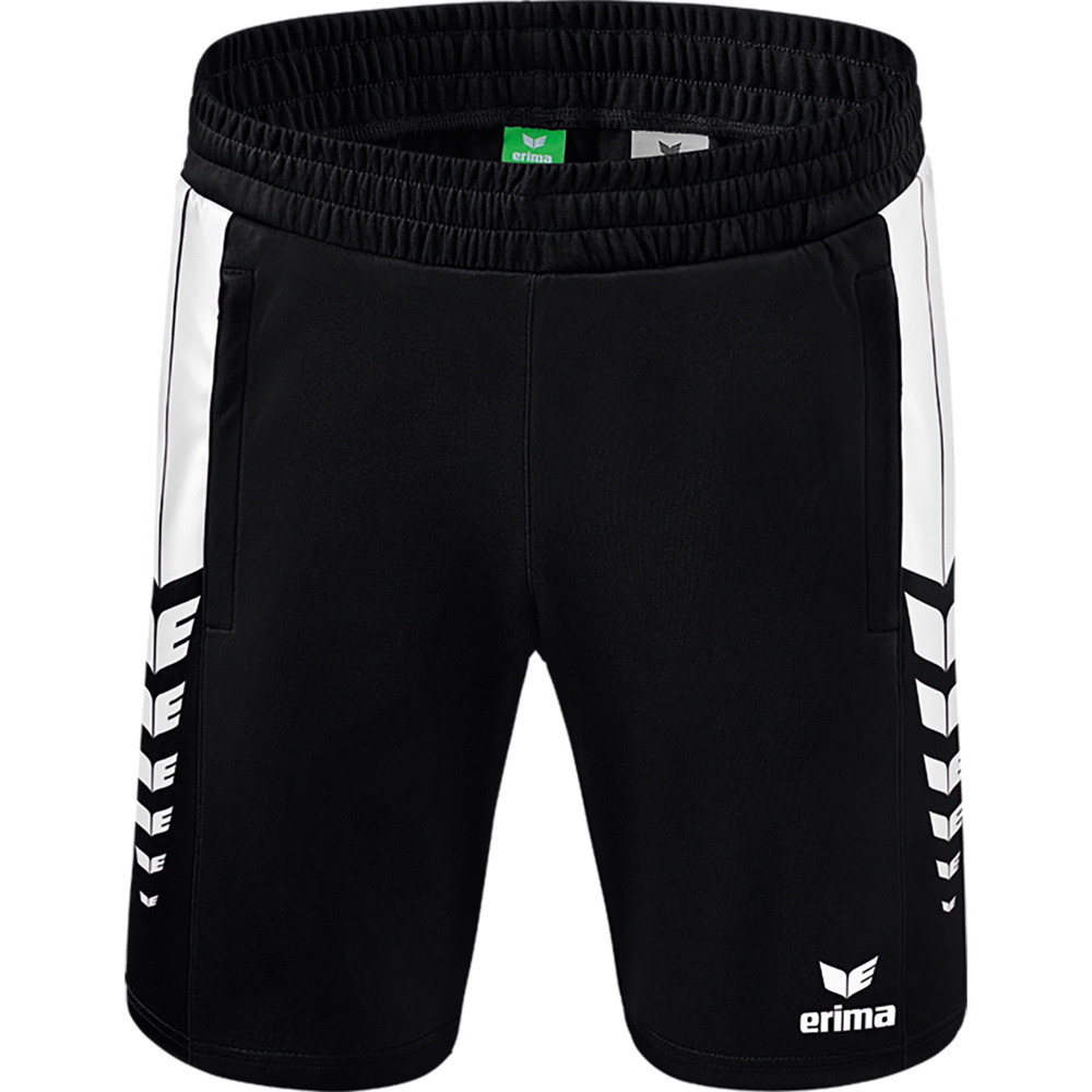 ERIMA SIX WINGS WORKER SHORTS, BLACK-WHITE MEN. 