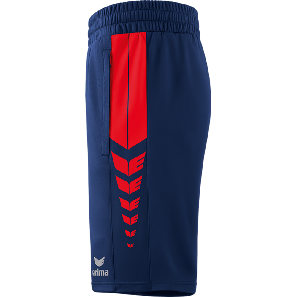 ERIMA SIX WINGS WORKER SHORTS, NEW NAVY-RED KIDS. 