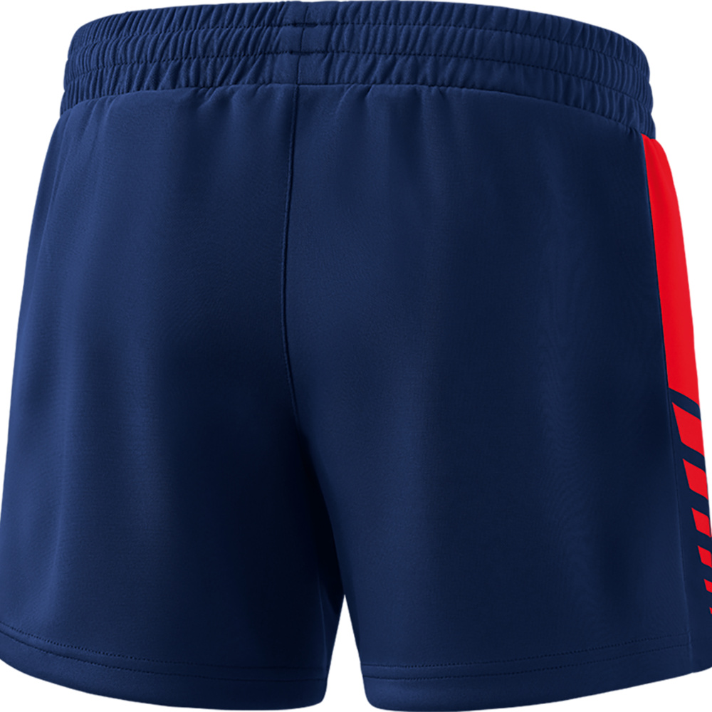 ERIMA SIX WINGS WORKER SHORTS, NEW NAVY-RED WOMEN. 