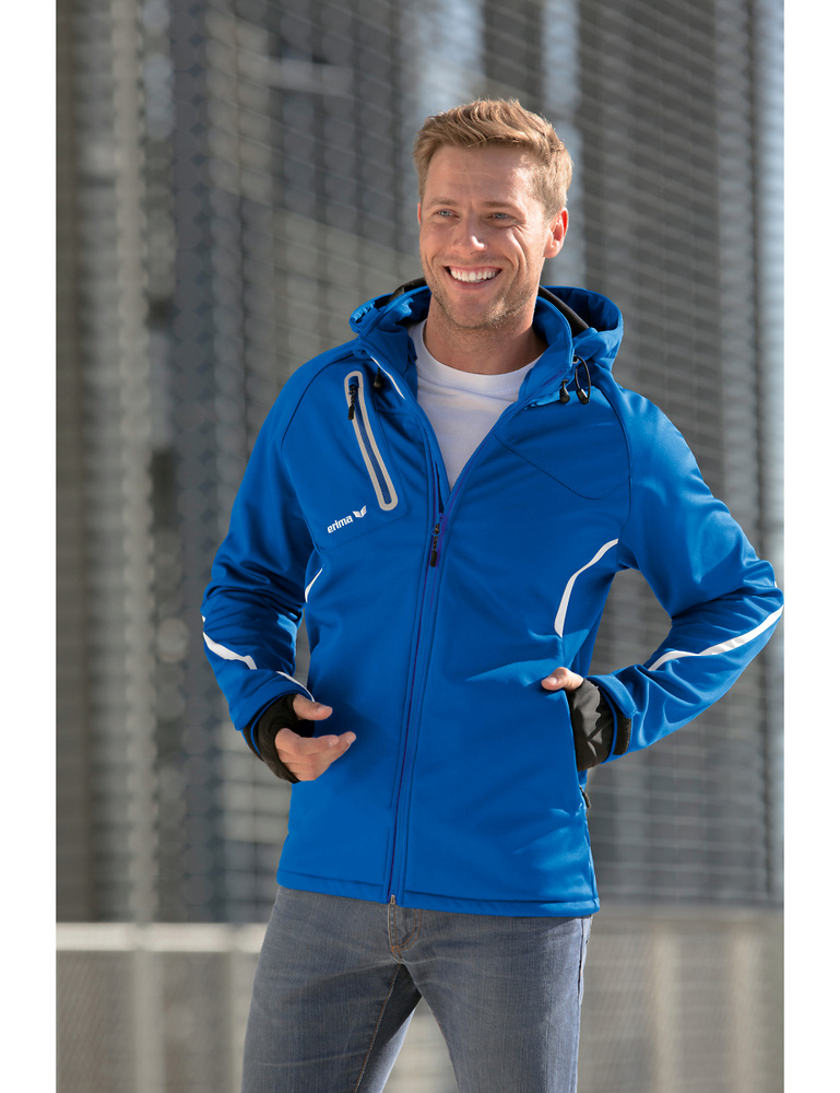 ERIMA SOFTSHELL JACKET FUNCTION, NEW ROYAL-WHITE MAN. 