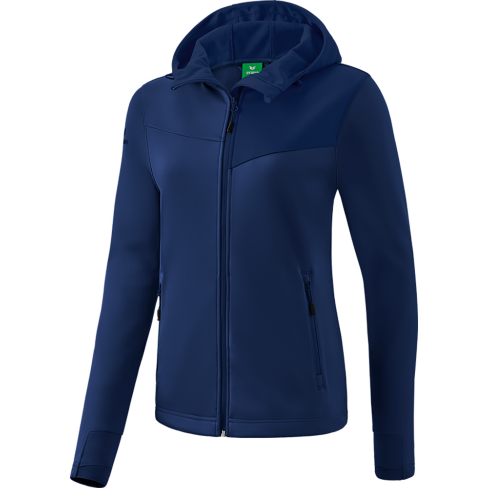 ERIMA SOFTSHELL JACKET PERFORMANCE, NEW NAVY-DARK SKY WOMEN. 