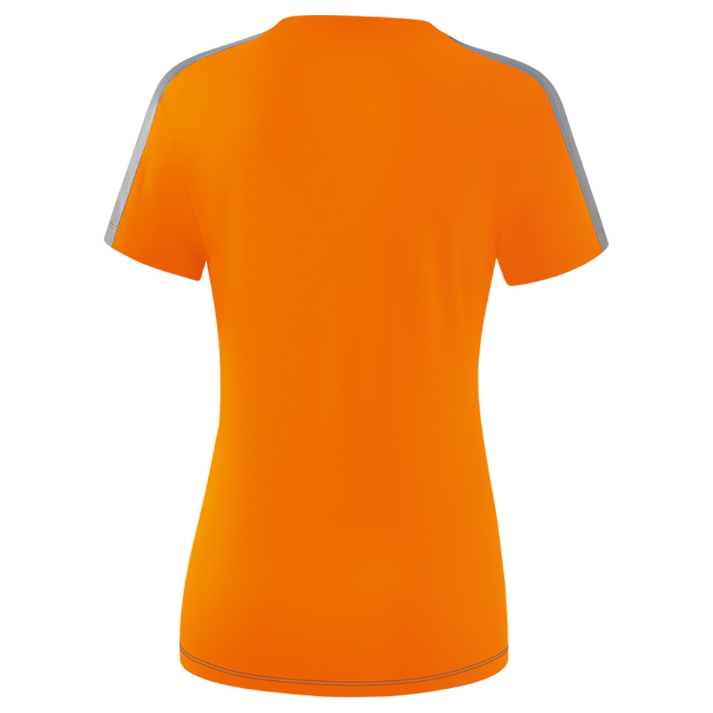 ERIMA SQUAD CAMISETA, GRIS PIZARRA-GRIS-NARANJA MUJER. 