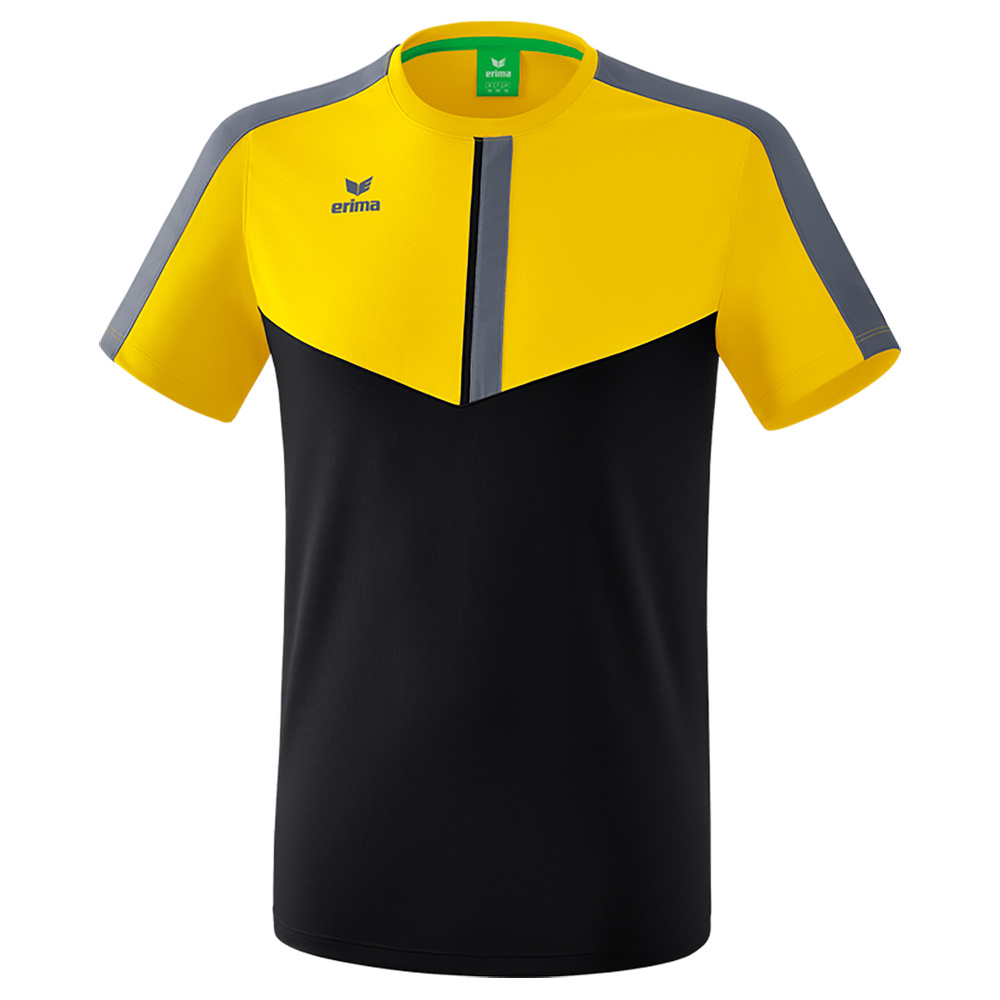 ERIMA SQUAD CAMISETA, GRIS PIZARRA-NEGRO-AMARILLO NIÑO. 