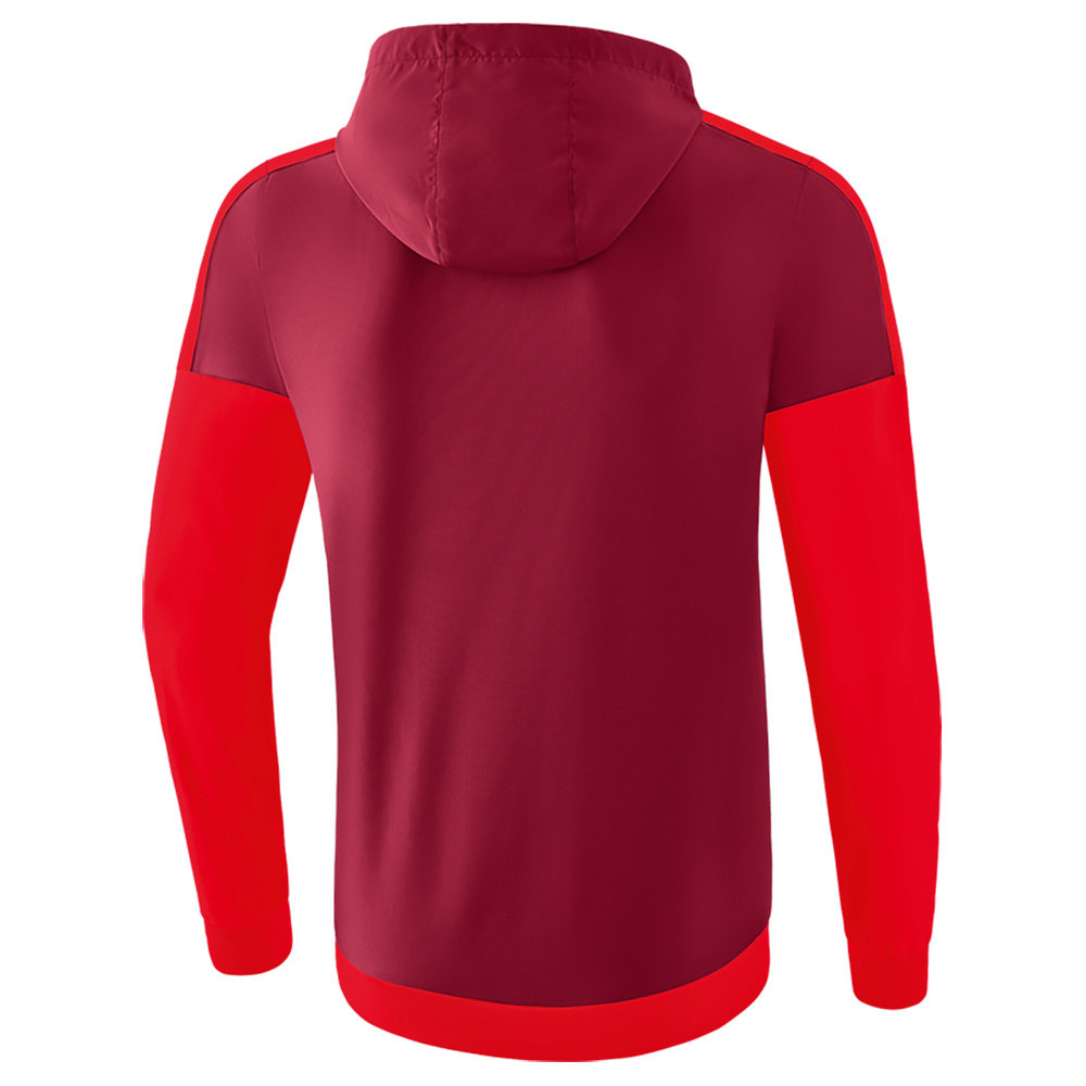 ERIMA SQUAD CHAQUETA CON CAPUCHA, BURDEOS-ROJO HOMBRE. 