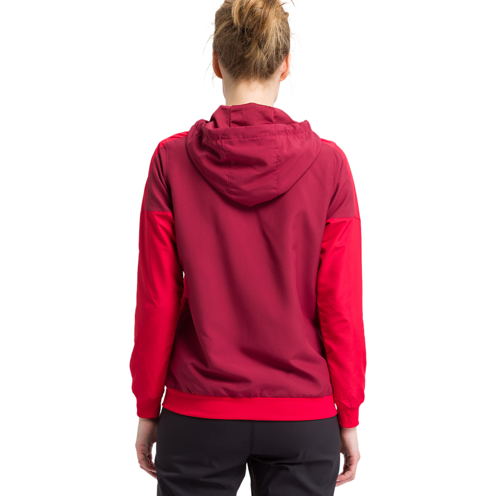 ERIMA SQUAD CHAQUETA CON CAPUCHA, BURDEOS-ROJO MUJER. 