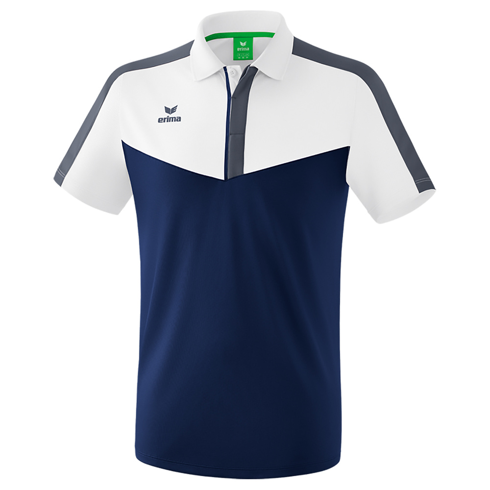 ERIMA SQUAD POLO, BLANCO-MARINO-GRIS PIZARRA HOMBRE. 