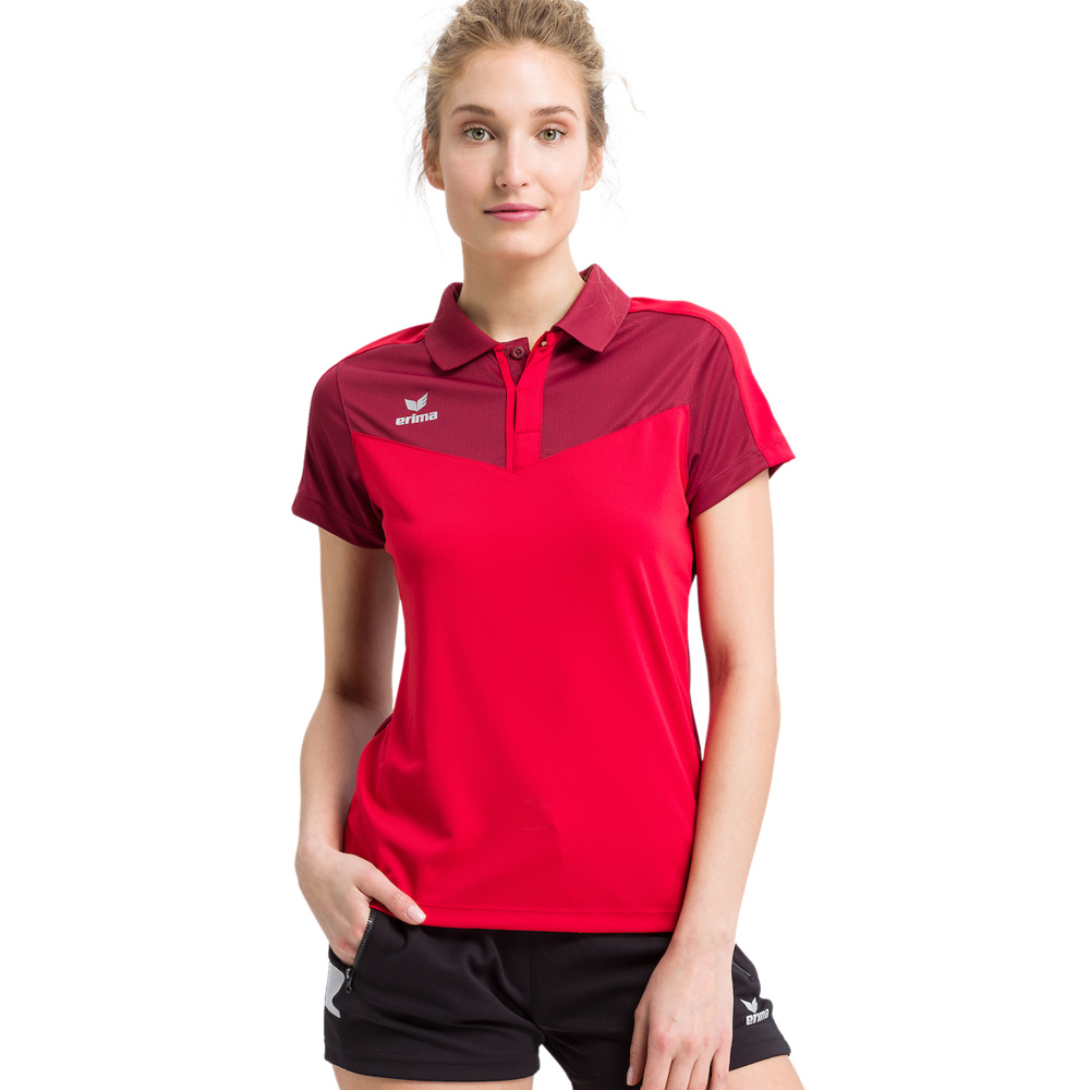 ERIMA SQUAD POLO, BURDEOS-ROJO MUJER. 