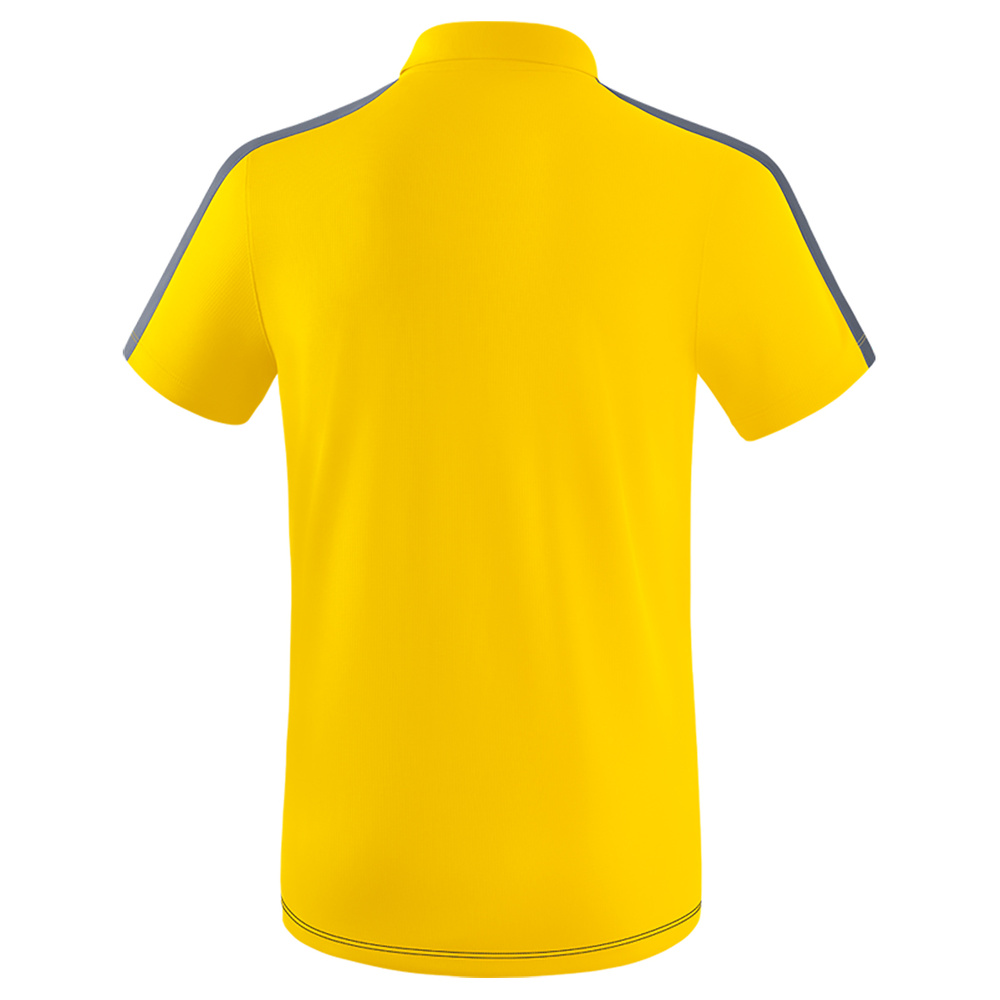 ERIMA SQUAD POLO, GRIS PIZARRA-NEGRO-AMARILLO HOMBRE. 