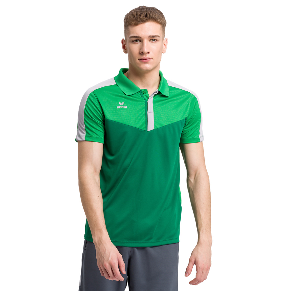 ERIMA SQUAD POLO, VERDE-ESMERALDA-PLATA HOMBRE. 