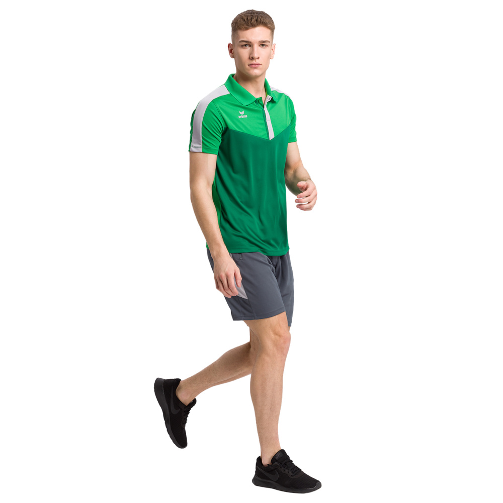 ERIMA SQUAD POLO, VERDE-ESMERALDA-PLATA HOMBRE. 