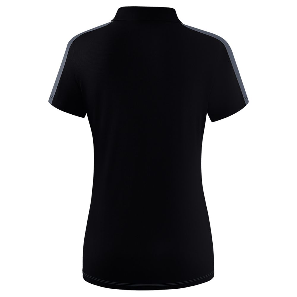 ERIMA SQUAD POLO-SHIRT, BLACK-SLATE GREY WOMEN. 