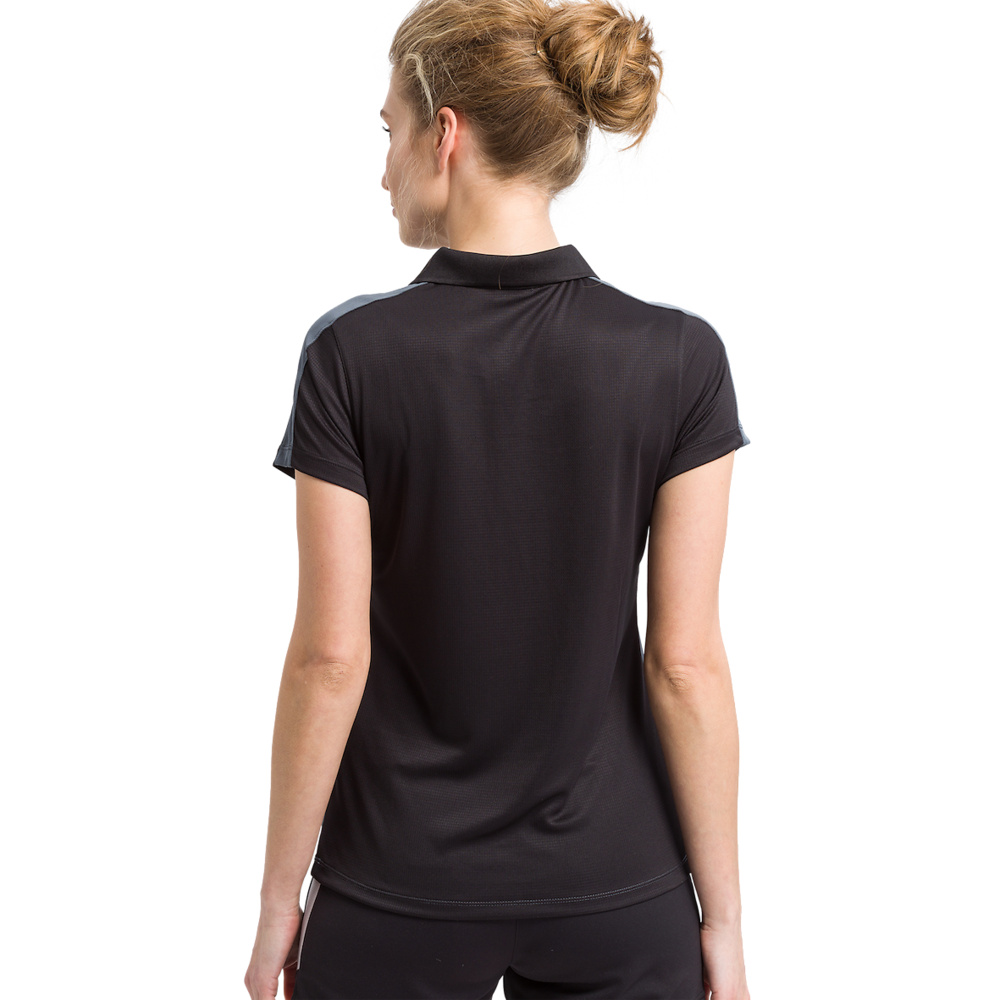 ERIMA SQUAD POLO-SHIRT, BLACK-SLATE GREY WOMEN. 