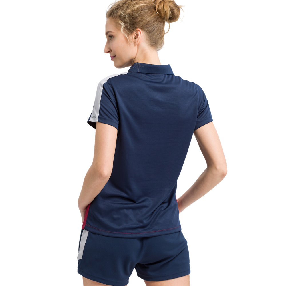 ERIMA SQUAD POLO-SHIRT, NAVY-BORDEAUX-SILVER WOMEN. 