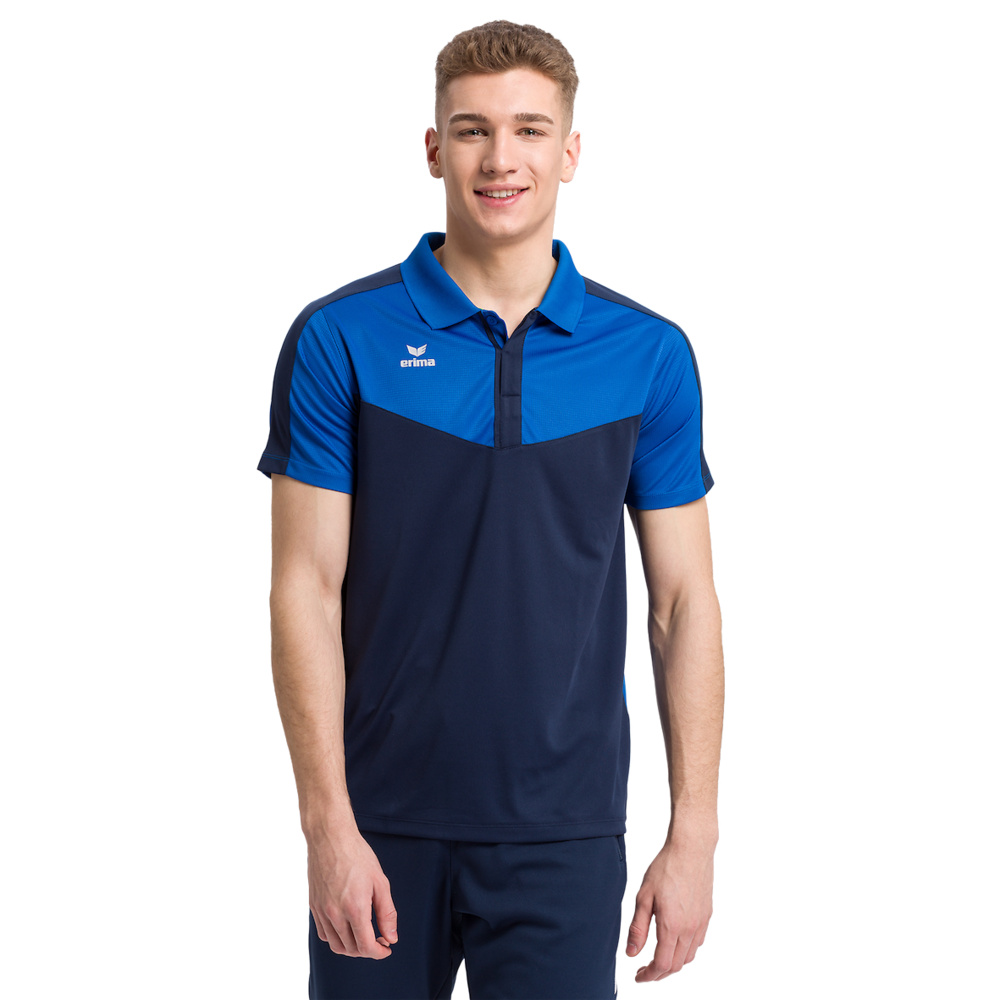 ERIMA SQUAD POLO-SHIRT, ROYAL-NAVY MEN. 