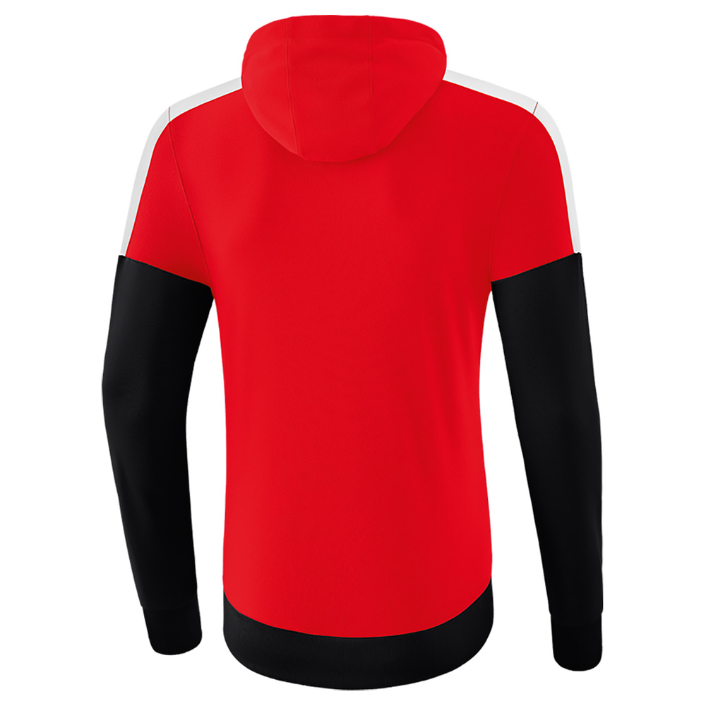 ERIMA SQUAD SUDADERA CON CAPUCHA, ROJO-NEGRO-BLANCO HOMBRE. 