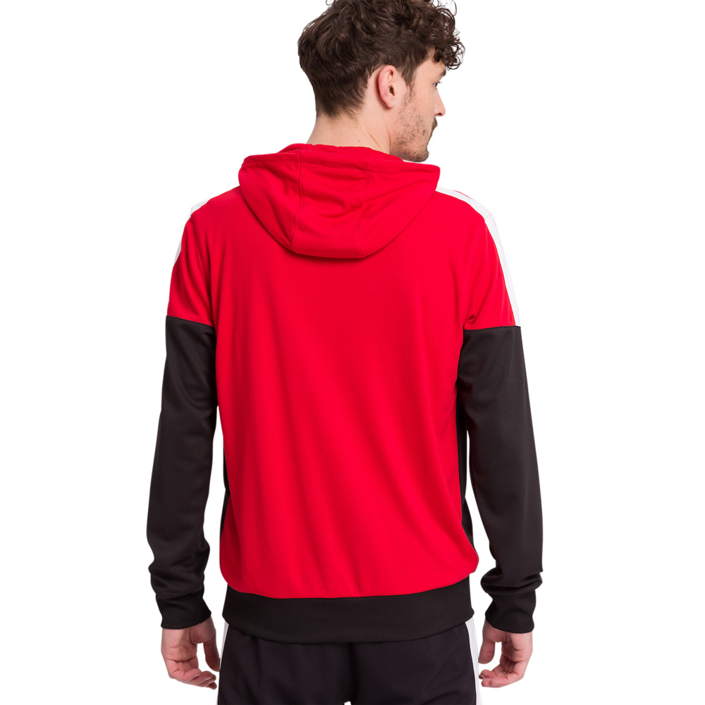 ERIMA SQUAD SUDADERA CON CAPUCHA, ROJO-NEGRO-BLANCO HOMBRE. 